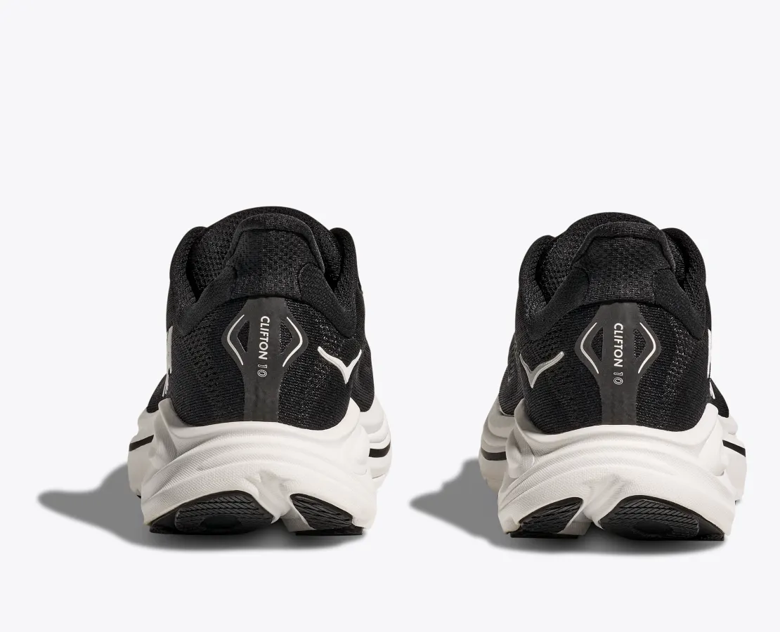 Hoka Men's Clifton 10 Black White - Image 5