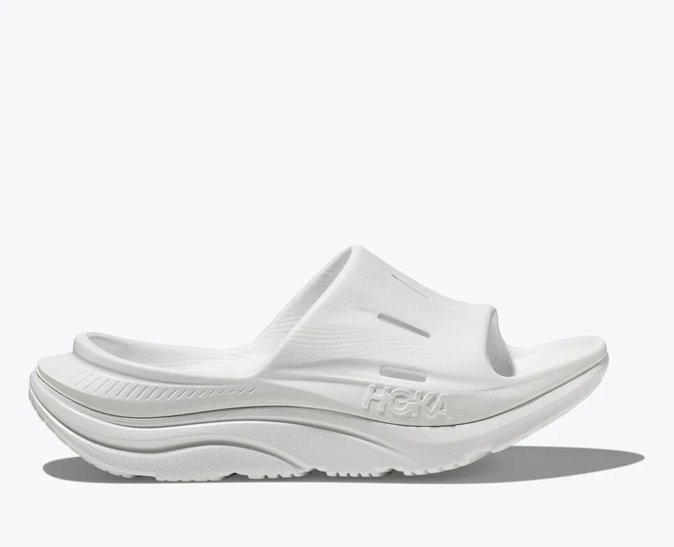 Hoka One One Unisex Ora Recovery Slide 3 White White - Image 4