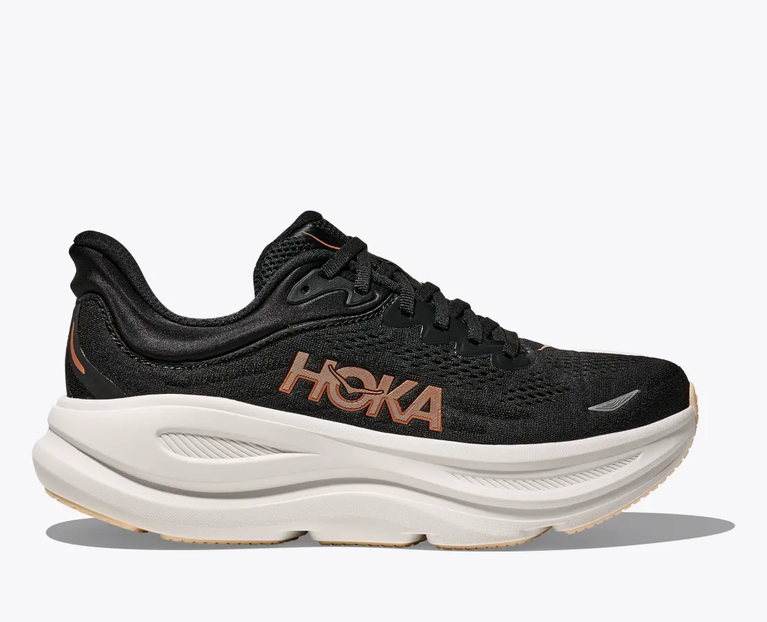 Hoka Women's Bondi 9 Black Rose Gold - Image 2