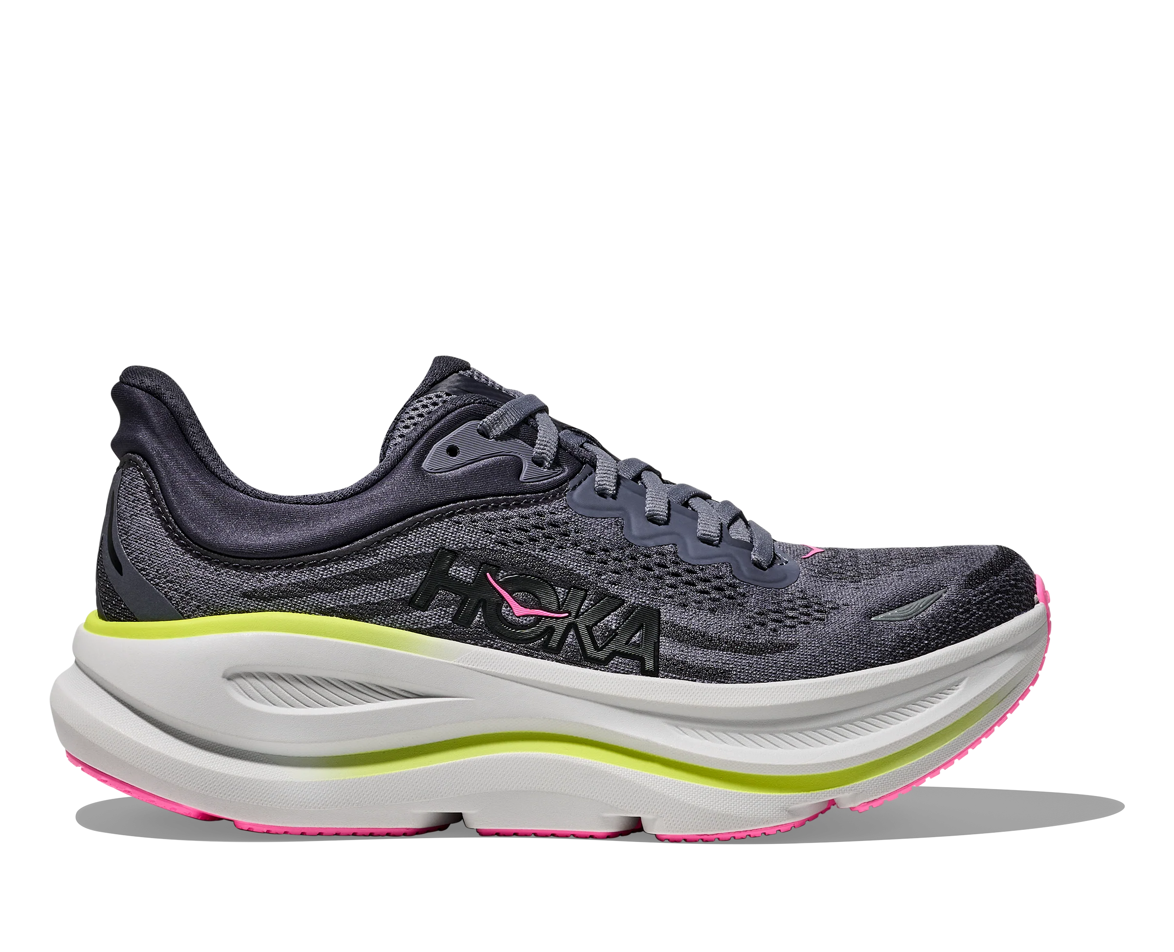 Hoka Women's Bondi 9 Charcoal Grey Grey Skies - Image 2