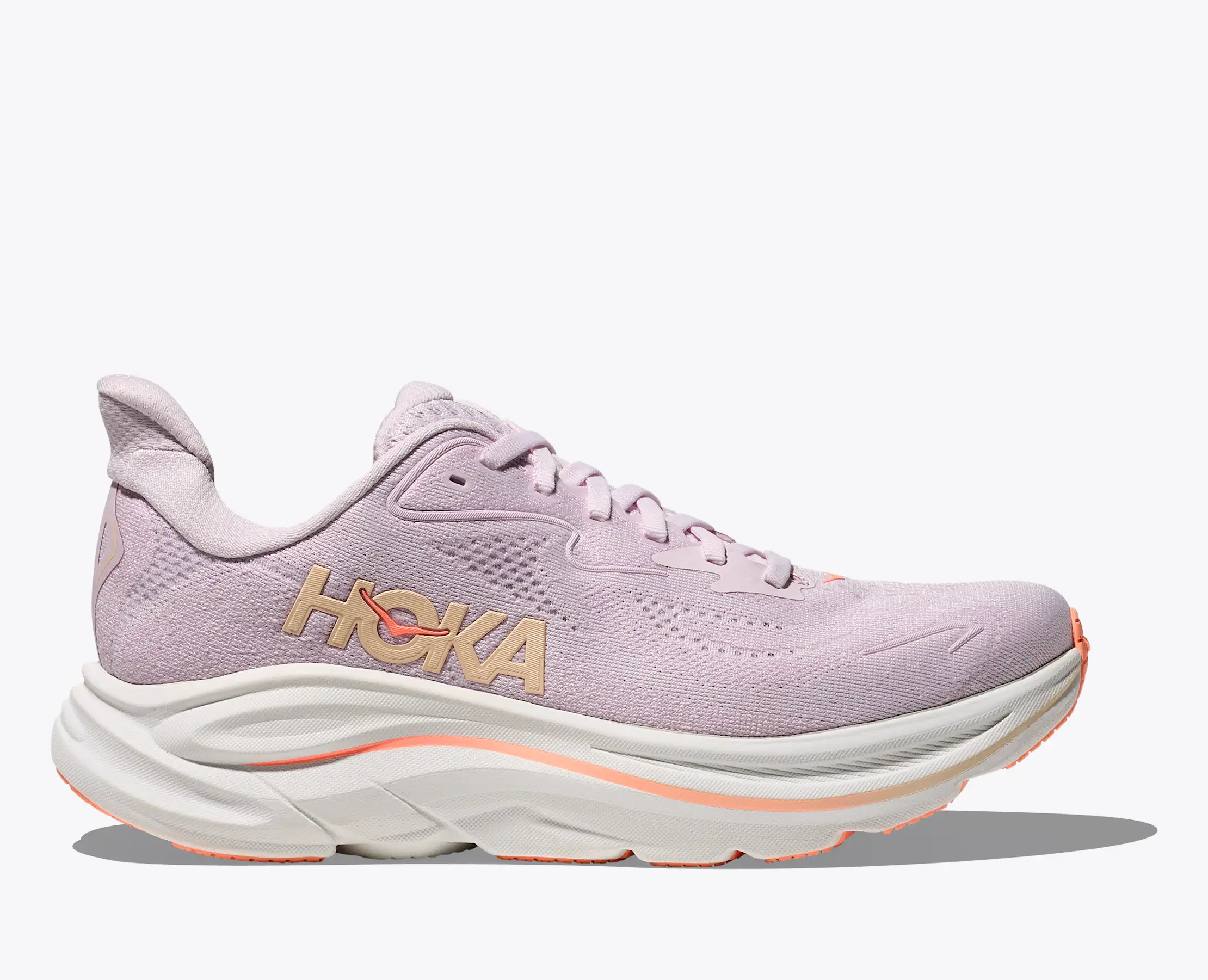 Hoka Women's Clifton 10 Lilac Cream Tangerine Glow - Image 2