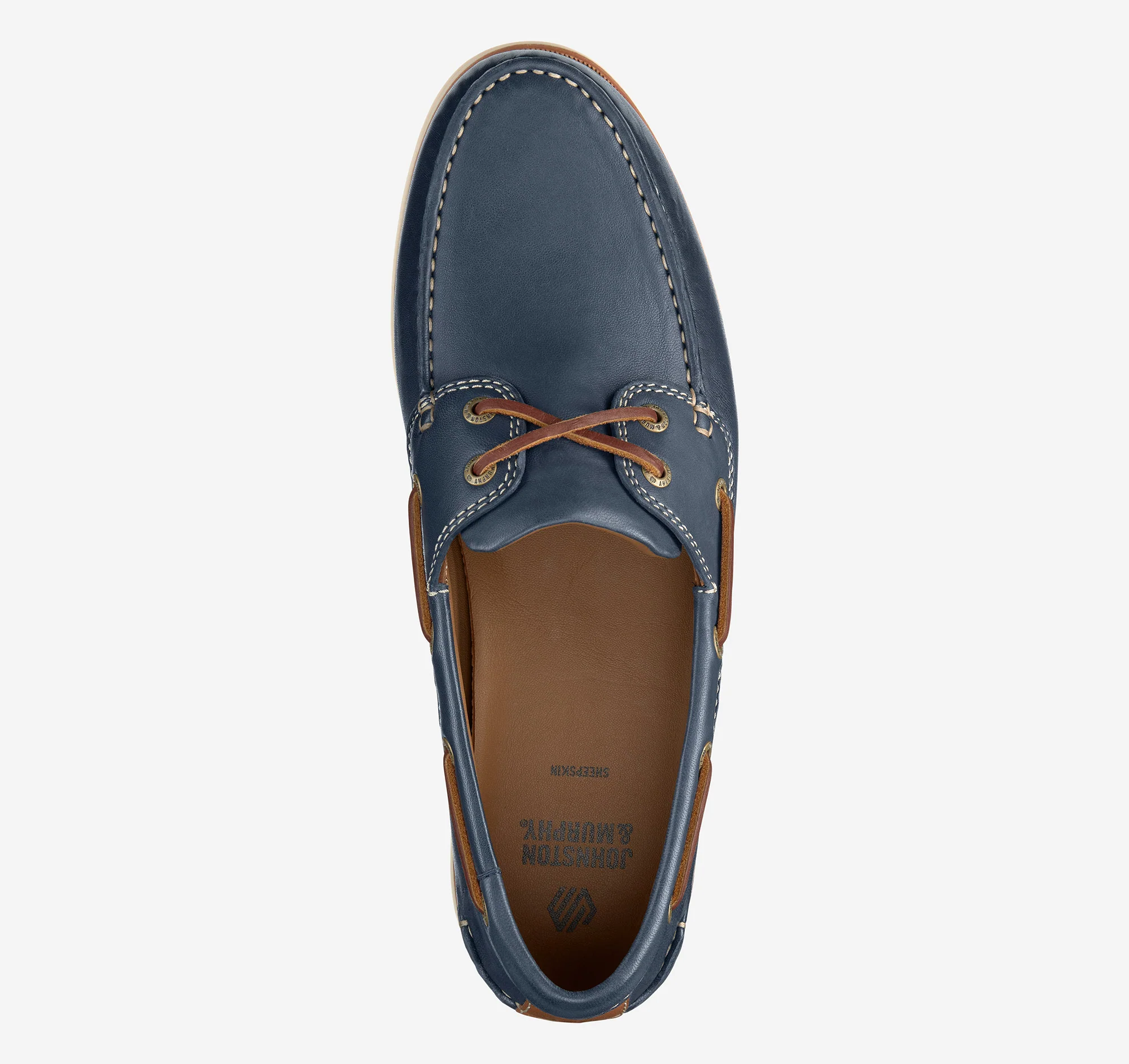 Johnston & Murphy Men's Monaco Navy Sheepskin - Image 2