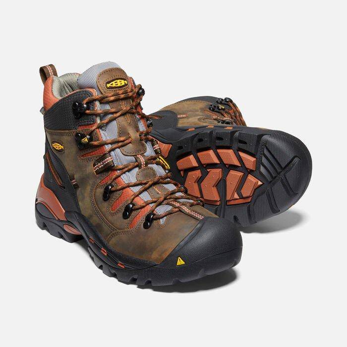 Keen Men's Pittsburgh Soft Toe 6"  Cascade Bombay Brown Work Boot