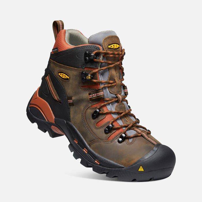 Keen Men's Pittsburgh Soft Toe 6"  Cascade Bombay Brown Work Boot - Image 3