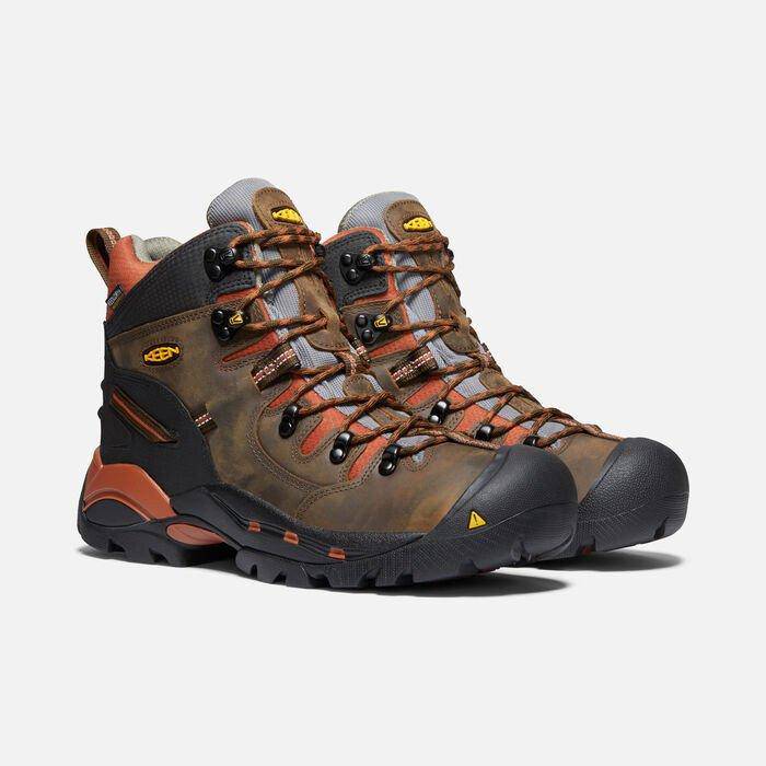 Keen Men's Pittsburgh Soft Toe 6"  Cascade Bombay Brown Work Boot - Image 4