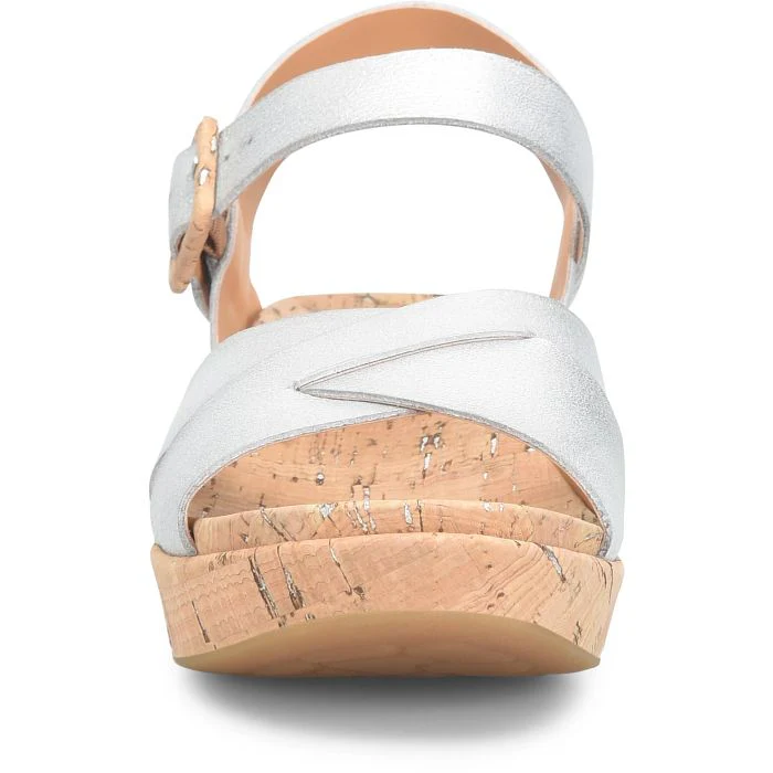Kork Ease Women's Myrna 2.0 Silver Metallic Wedge Sandal - Image 7