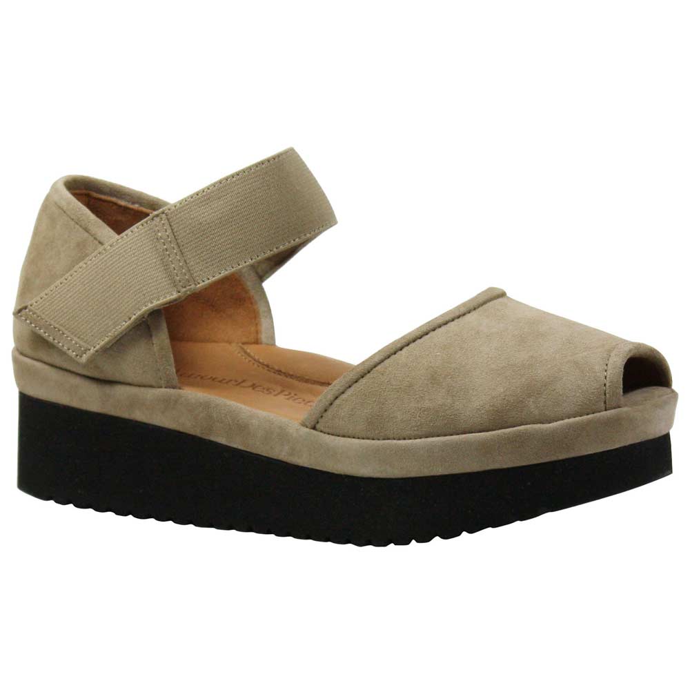 L'amour des Pieds Women's Amadour Taupe Suede Platform Sandal