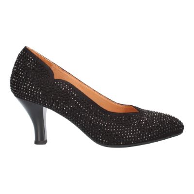 L'Amour Des Pieds Women's Bamelle Black Suede Stones - Image 2
