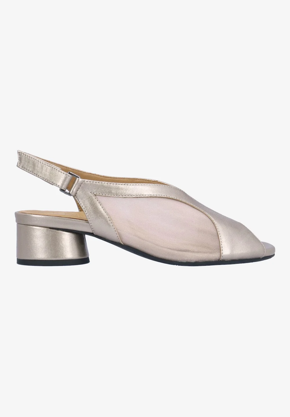L'Amour Des Pieds Women's Estefana Champagne Met Nappa - Image 2