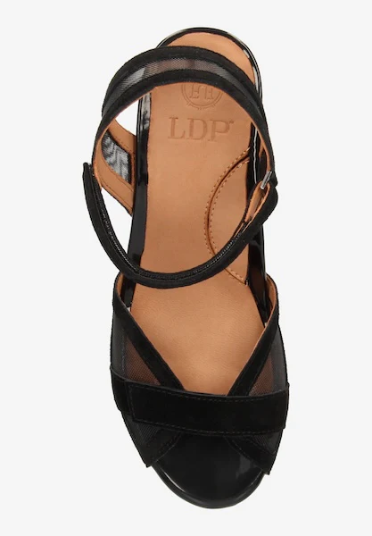 L'Amour Des Pieds Women's Mahiya Black Kid Suede Mesh - Image 5