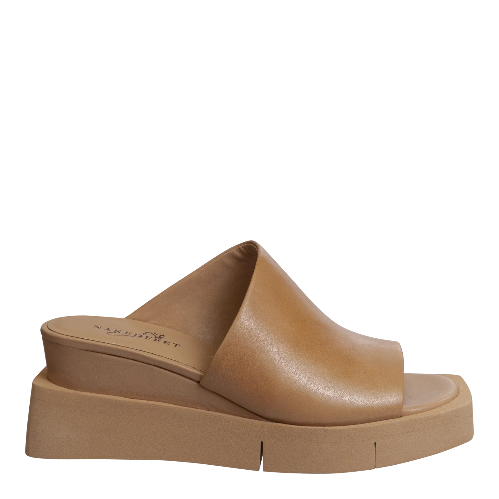 Naked Feet Women’s Infinity Platform Sandal Camel - Image 2