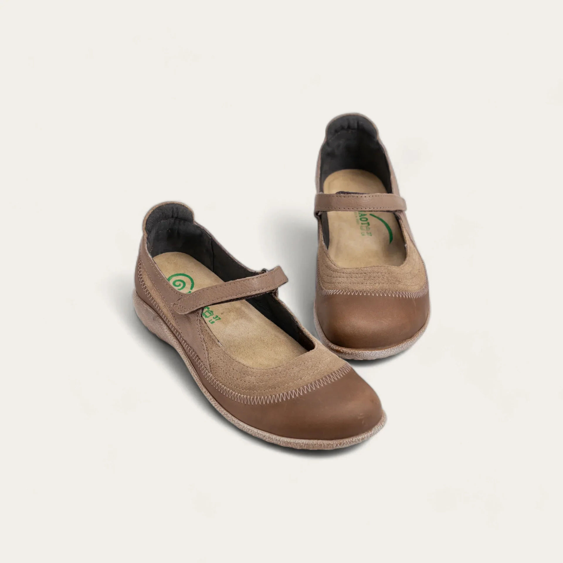 Naot Women's Kirei Almond Suede Bark Nubuck Soft Stone Leather - Image 5