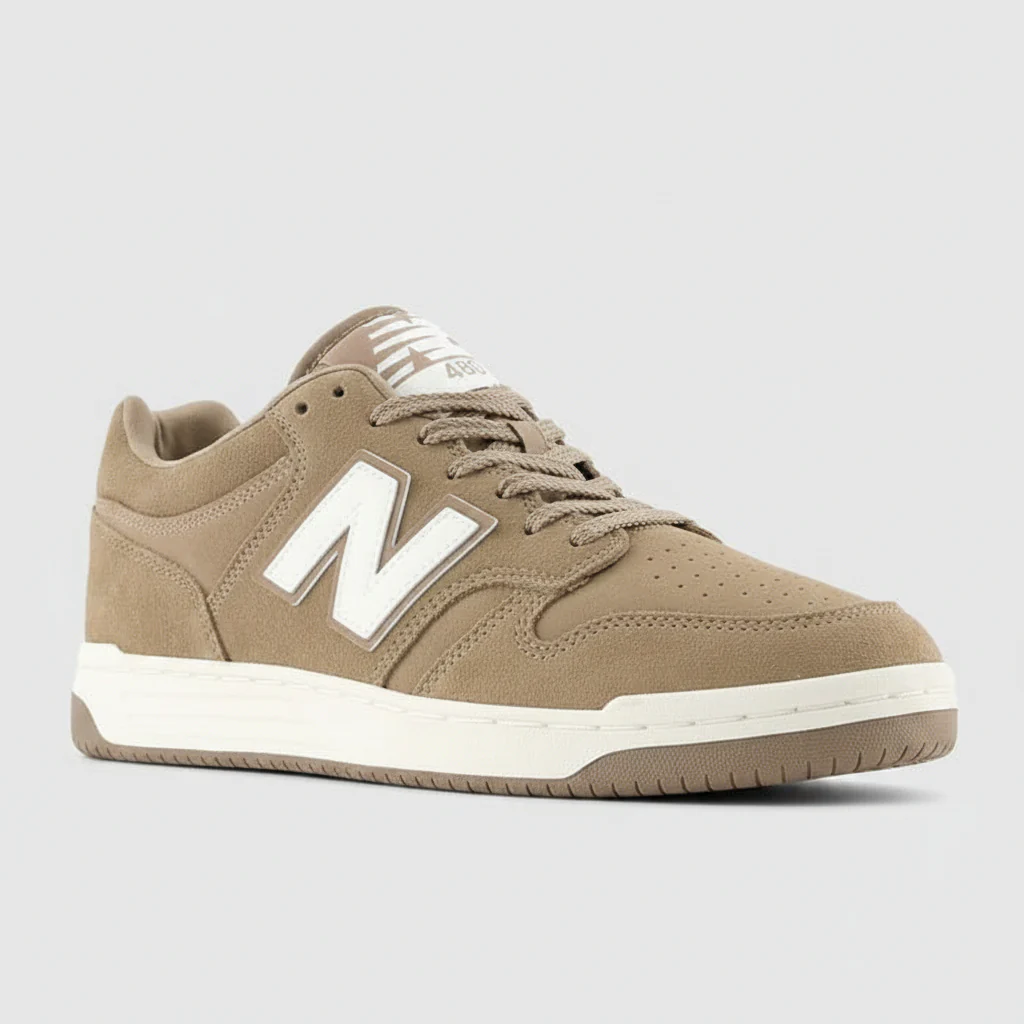 New Balance Men's BB480LDT Brown White - Image 2