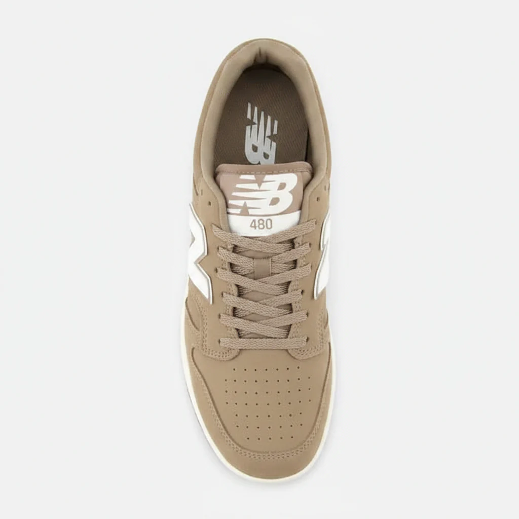 New Balance Men's BB480LDT Brown White - Image 4