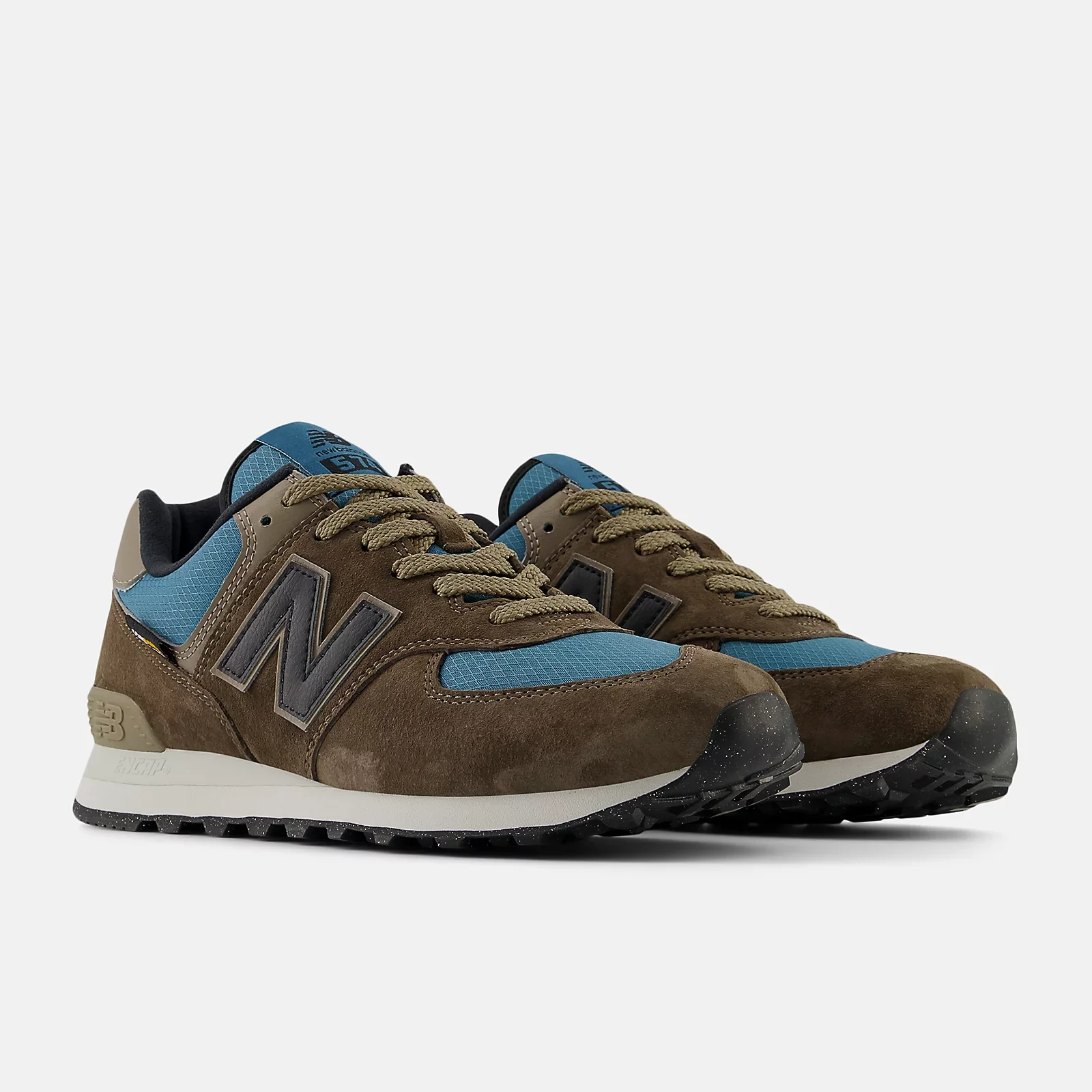 New Balance Unisex U574SOB Brown Blue - Image 2