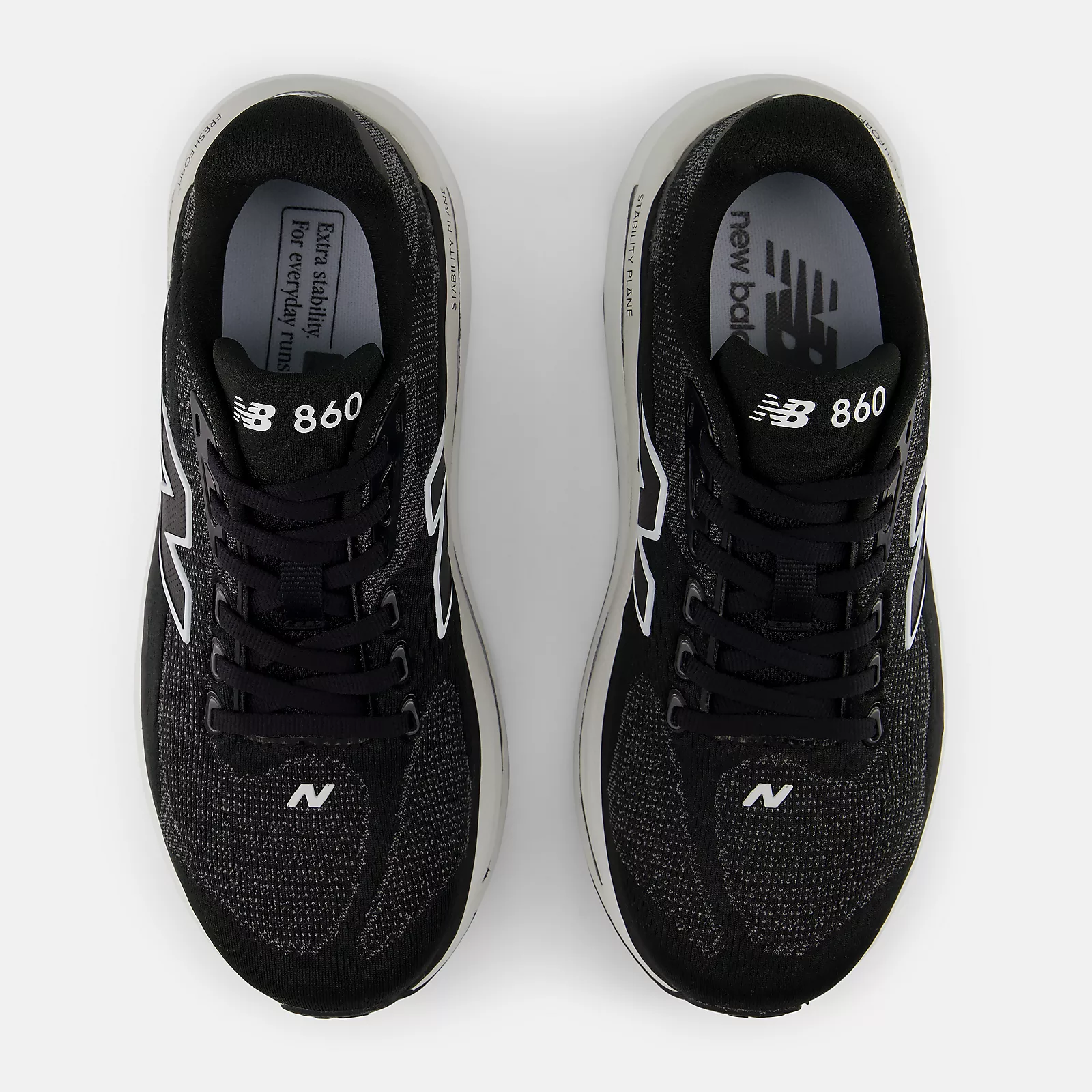 New Balance Women's Fresh Foam 860v15 X W8604NE Black White - Image 4