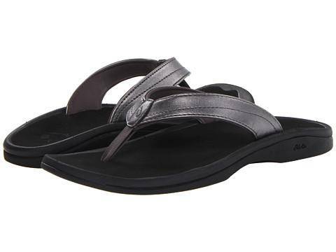 Olukai Women's 'Ohana Pewter Black Flip-Flop - Image 3