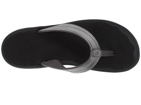Olukai Women's 'Ohana Pewter Black Flip-Flop - Image 4
