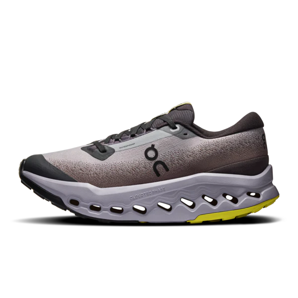 On Women's Cloudsurfer Trail 2 Waterproof Black Lilac - Image 3