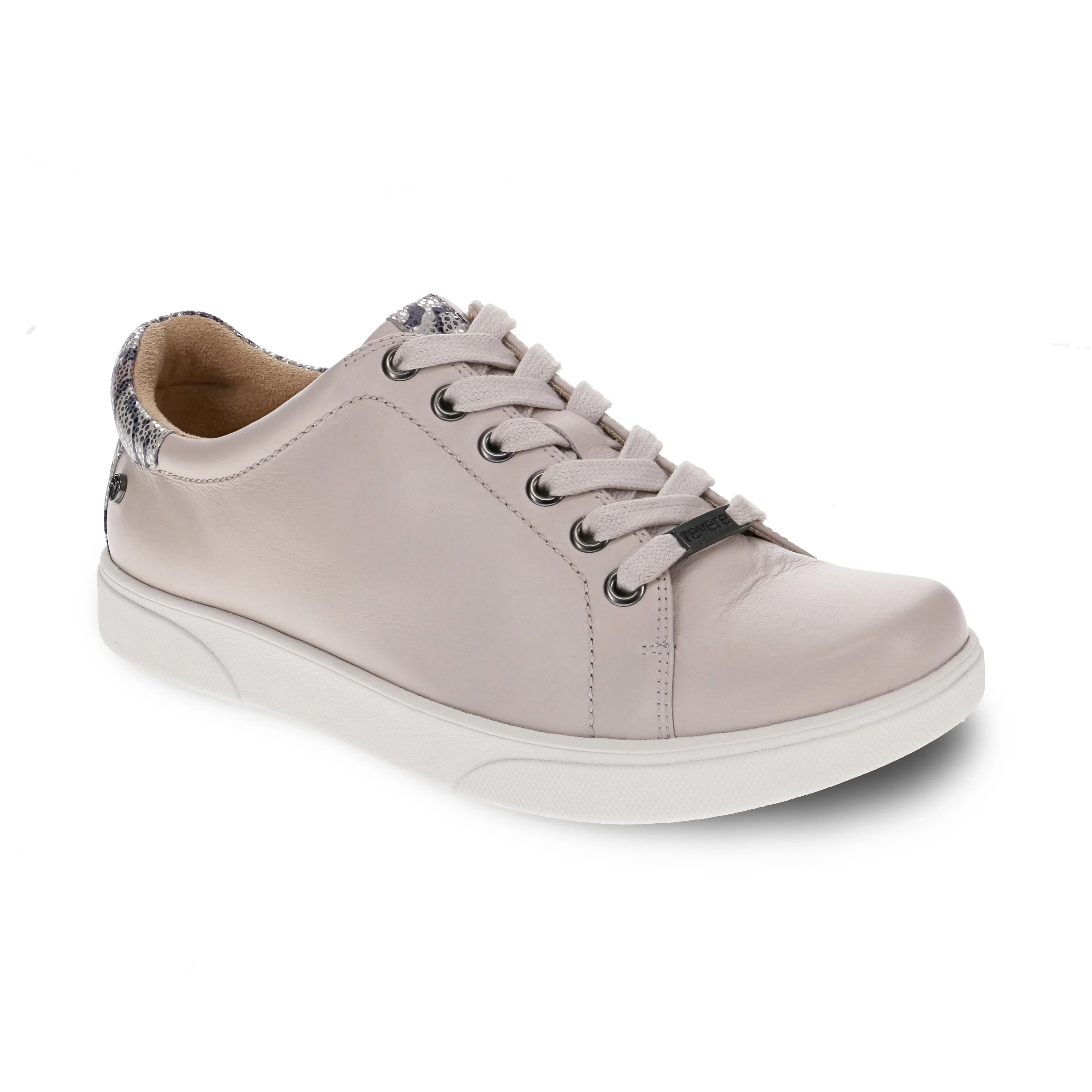 Revere Women’s Limoges Lace Up Sneaker Pebble Silver Safari