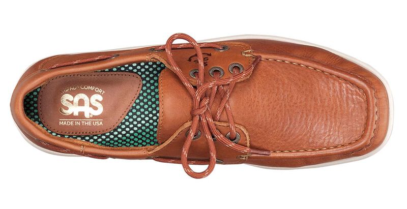 SAS Men's Decksider Lace Up Boat Shoe Old Sand - Image 3