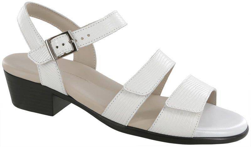 SAS Women's Savanna White Lizard Sandal