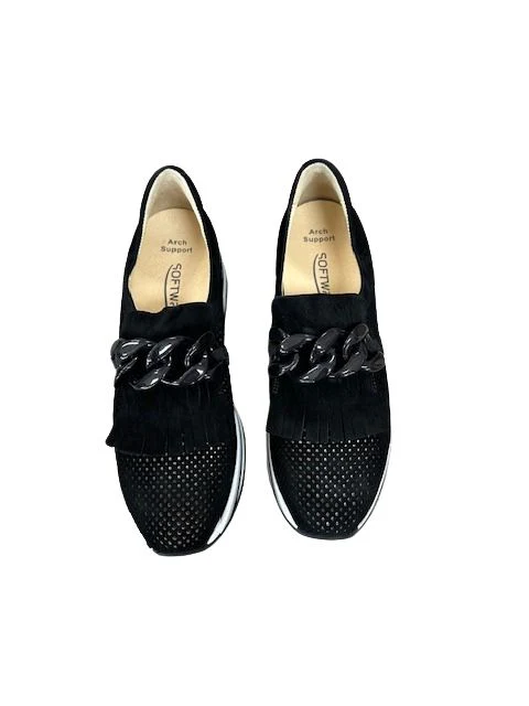 Softwaves Women's Caddie Platform Loafers Black - Image 3
