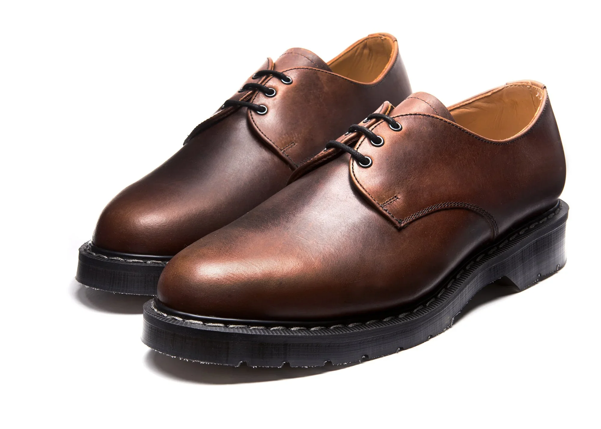 Solovair 3 Eye Gibson S3-995-CH-G Brown Gaucho Crazy Horse - Image 3