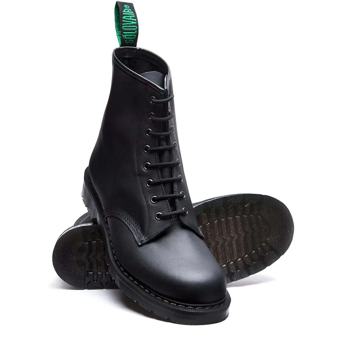 Solovair 8 Eye Derby Boot S8-551-BG-G Black Greasy