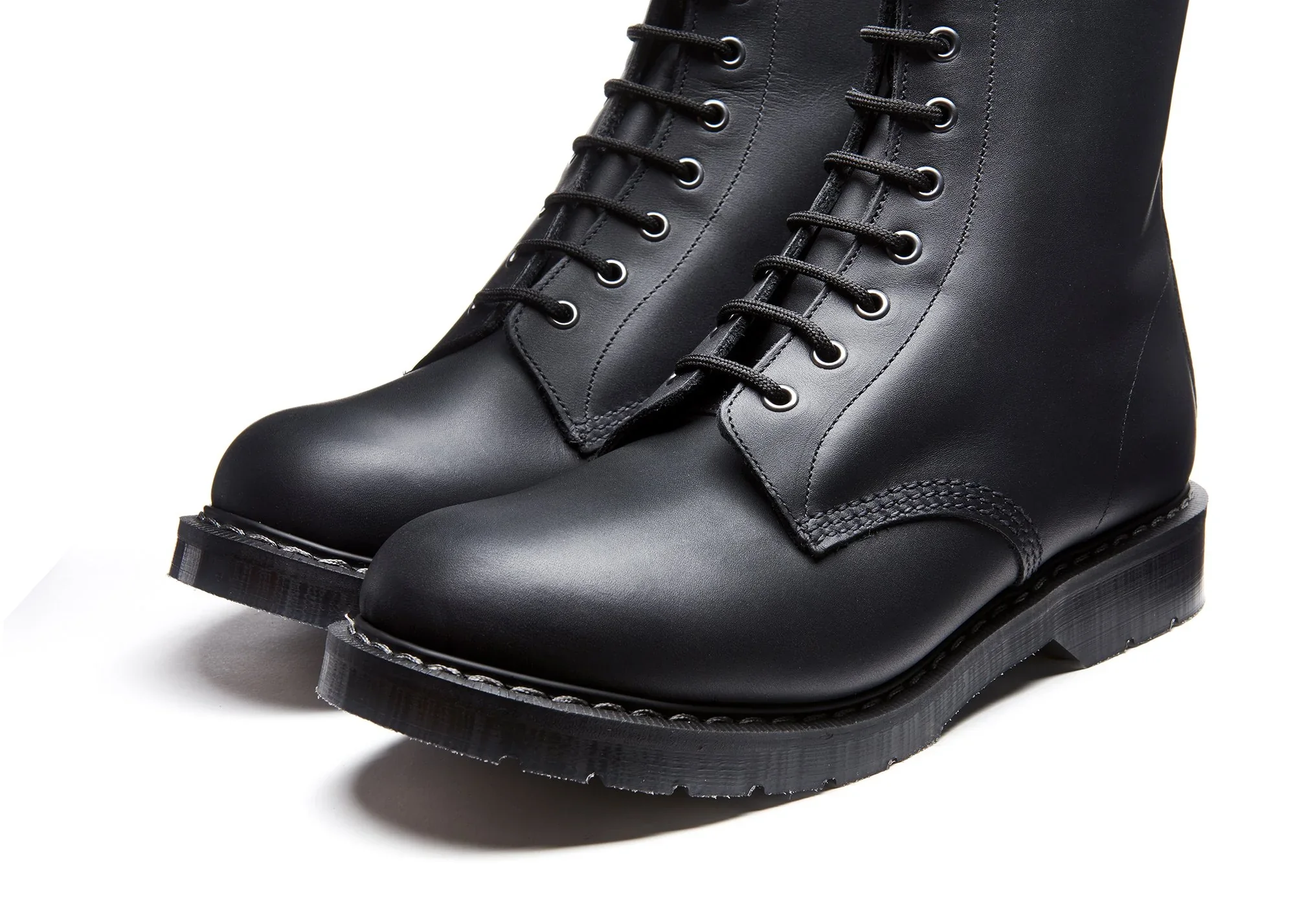 Solovair 8 Eye Derby Boot S8-551-BG-G Black Greasy - Image 3