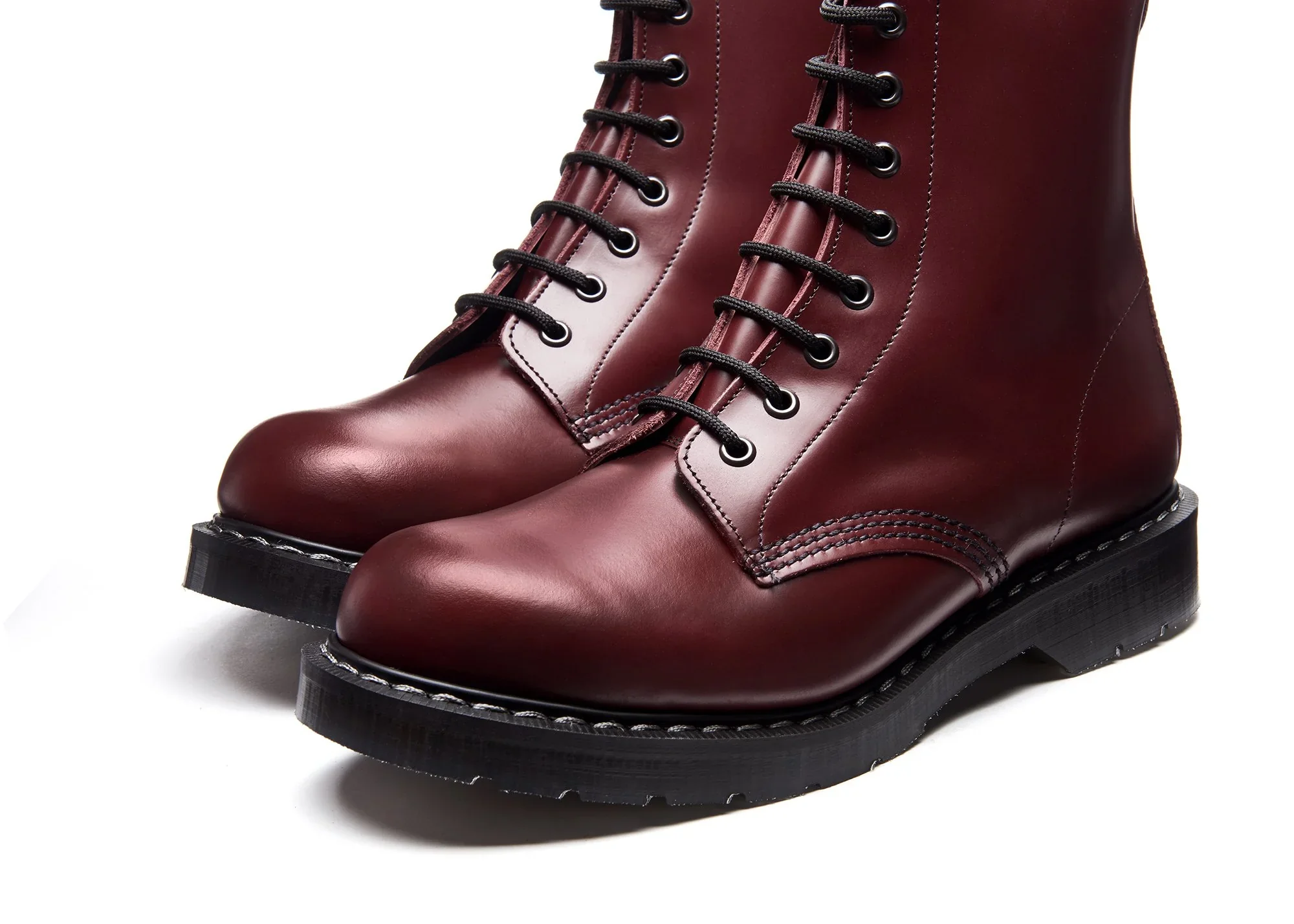 Solovair 8 Eye Derby Boot S8-551-OX-G Oxblood Hi-Shine - Image 3