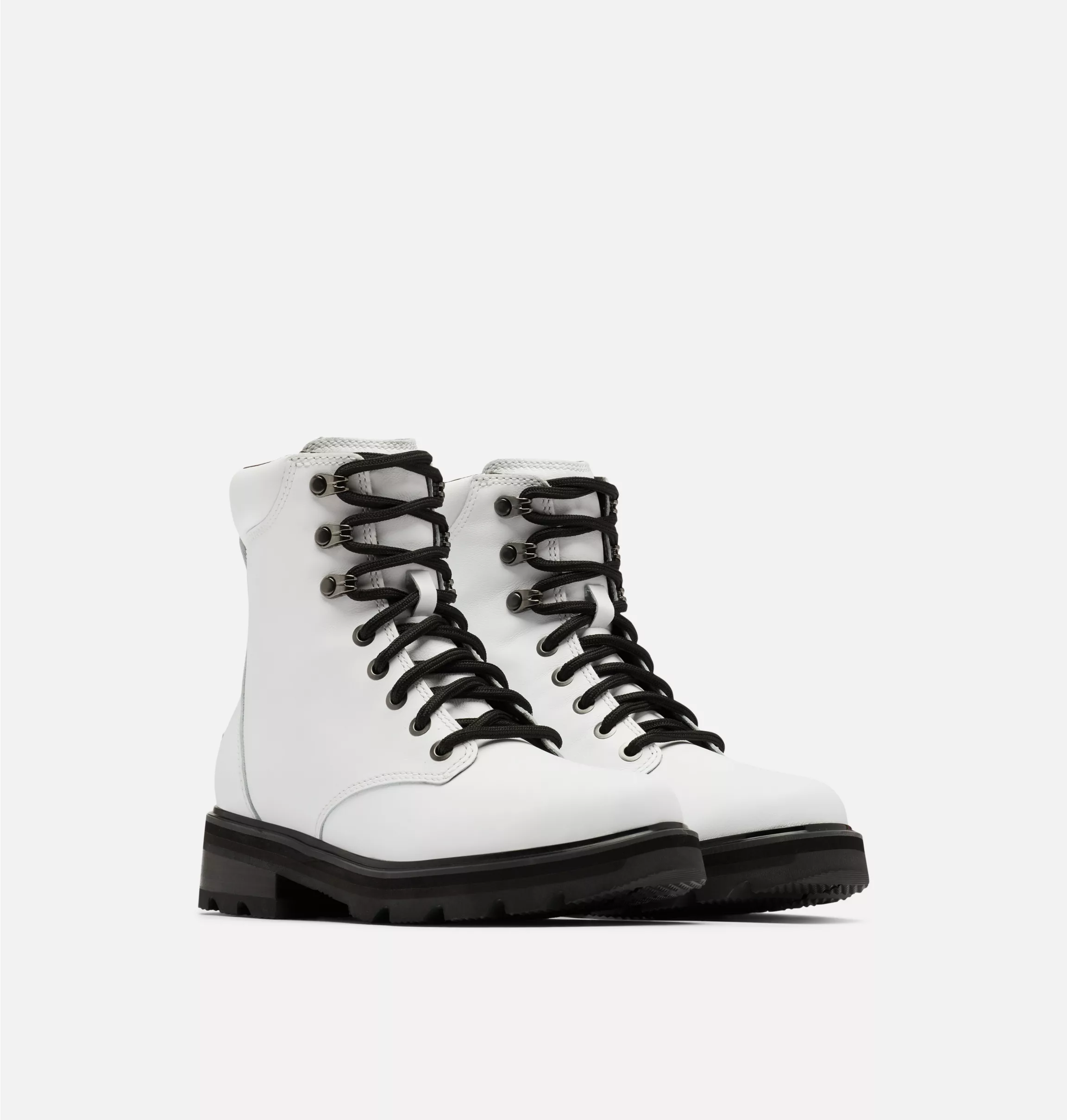 Sorel Women's Lennox Lace STKD Waterproof Boot White Black
