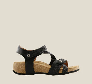 Taos Trulie Wedge Sandal Black - Image 3