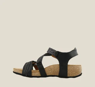 Taos Trulie Wedge Sandal Black - Image 4