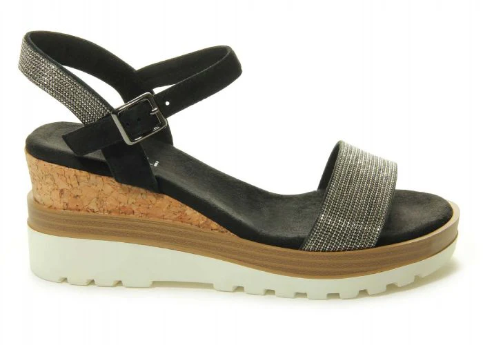 Vaneli Women's Cedra Black Suede w/ Gunmetal Chain - Image 2