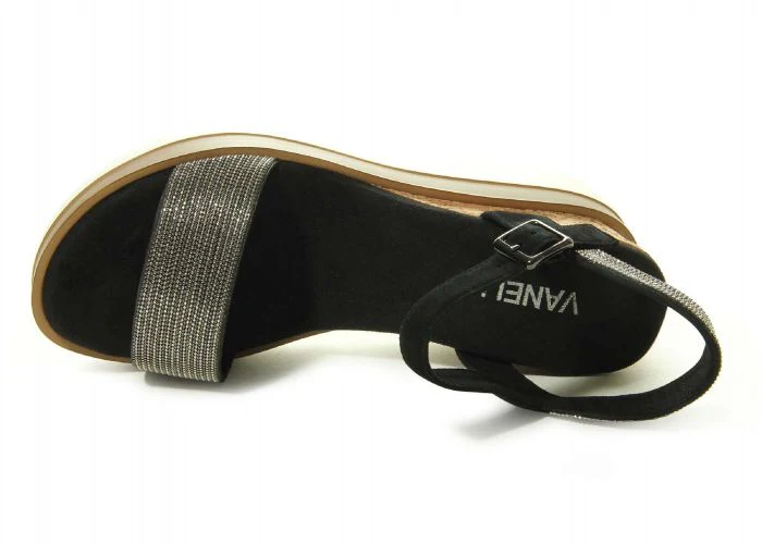 Vaneli Women's Cedra Black Suede w/ Gunmetal Chain - Image 3