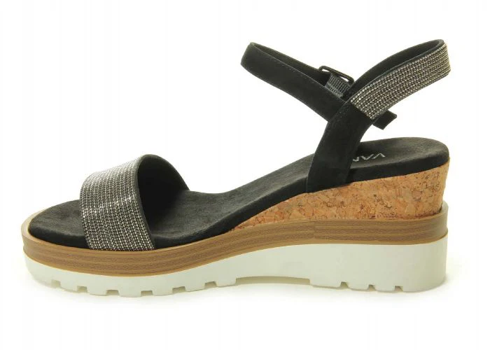 Vaneli Women's Cedra Black Suede w/ Gunmetal Chain - Image 4
