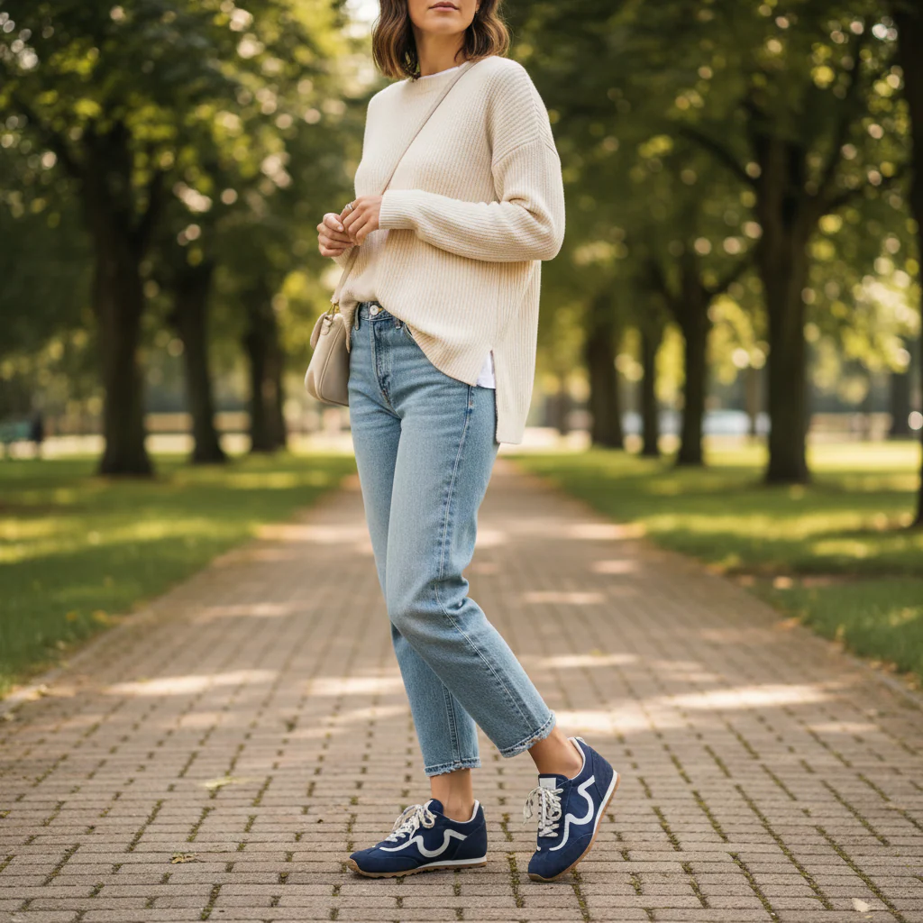 Vieux Women's The Riverbend Navy White - Image 7