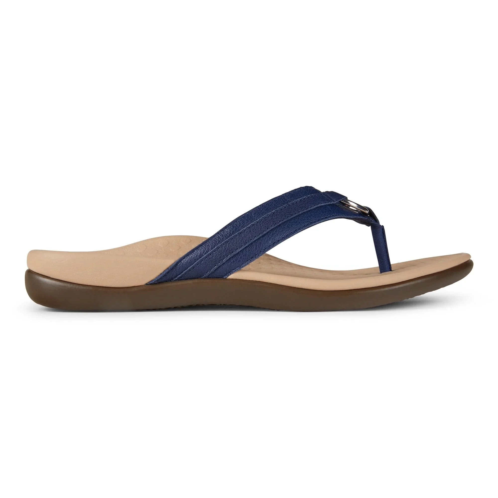 Vionic Women’s Aloe Navy Leather Sandal - Image 3