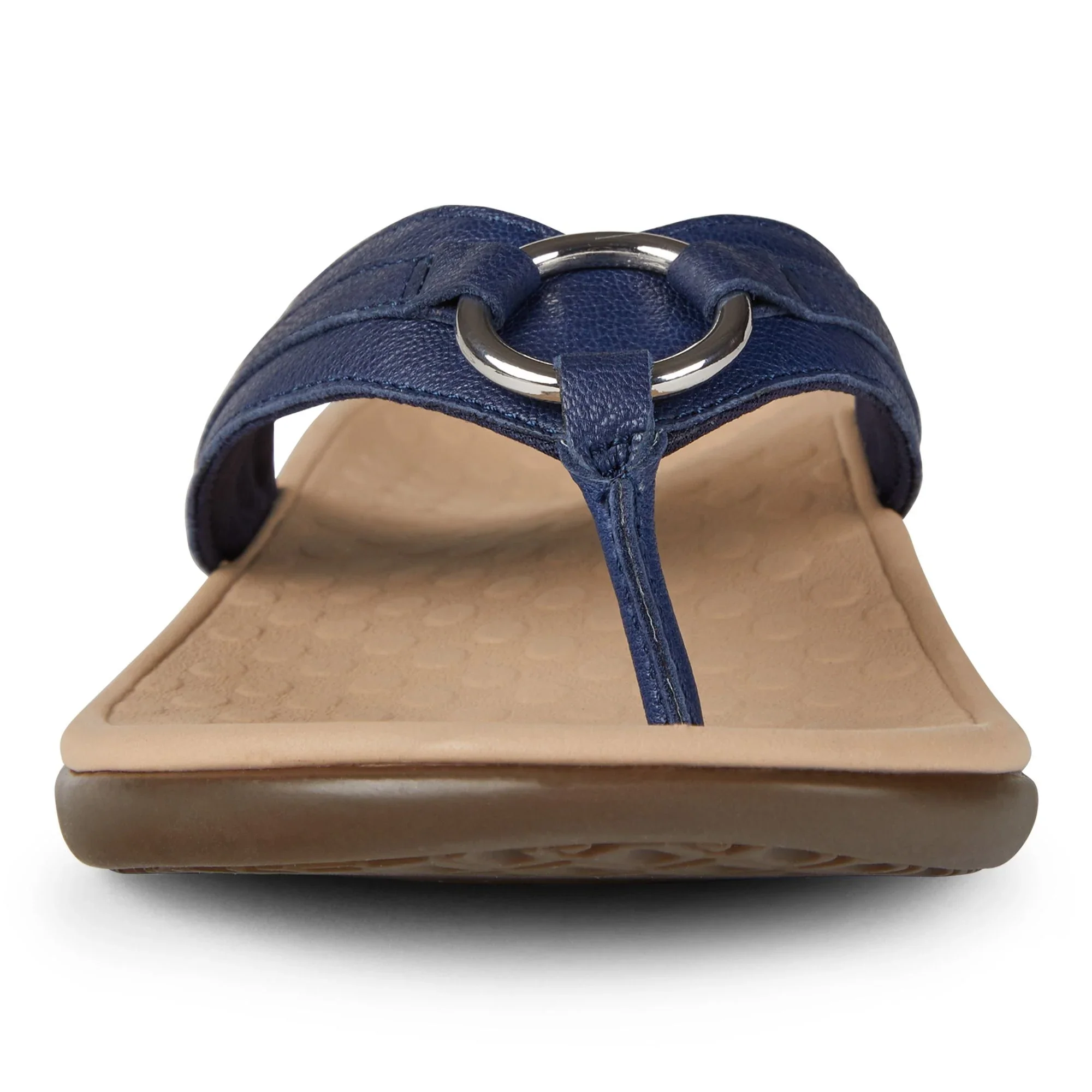 Vionic Women’s Aloe Navy Leather Sandal - Image 4