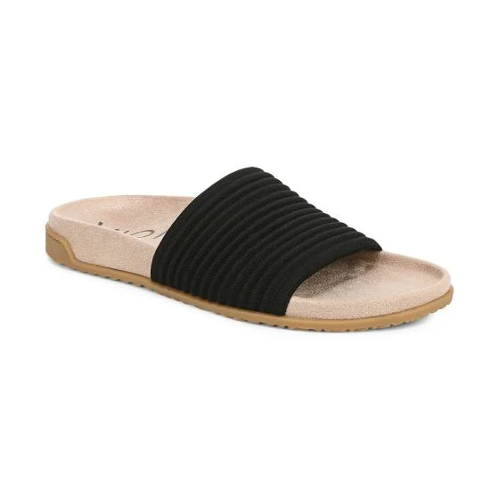 Vionic Women's Evie Knit Slide Sandal Black