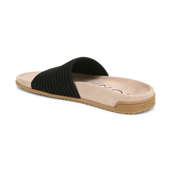 Vionic Women's Evie Knit Slide Sandal Black - Image 4