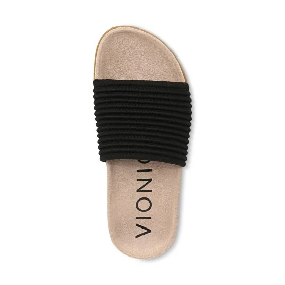 Vionic Women's Evie Knit Slide Sandal Black - Image 5
