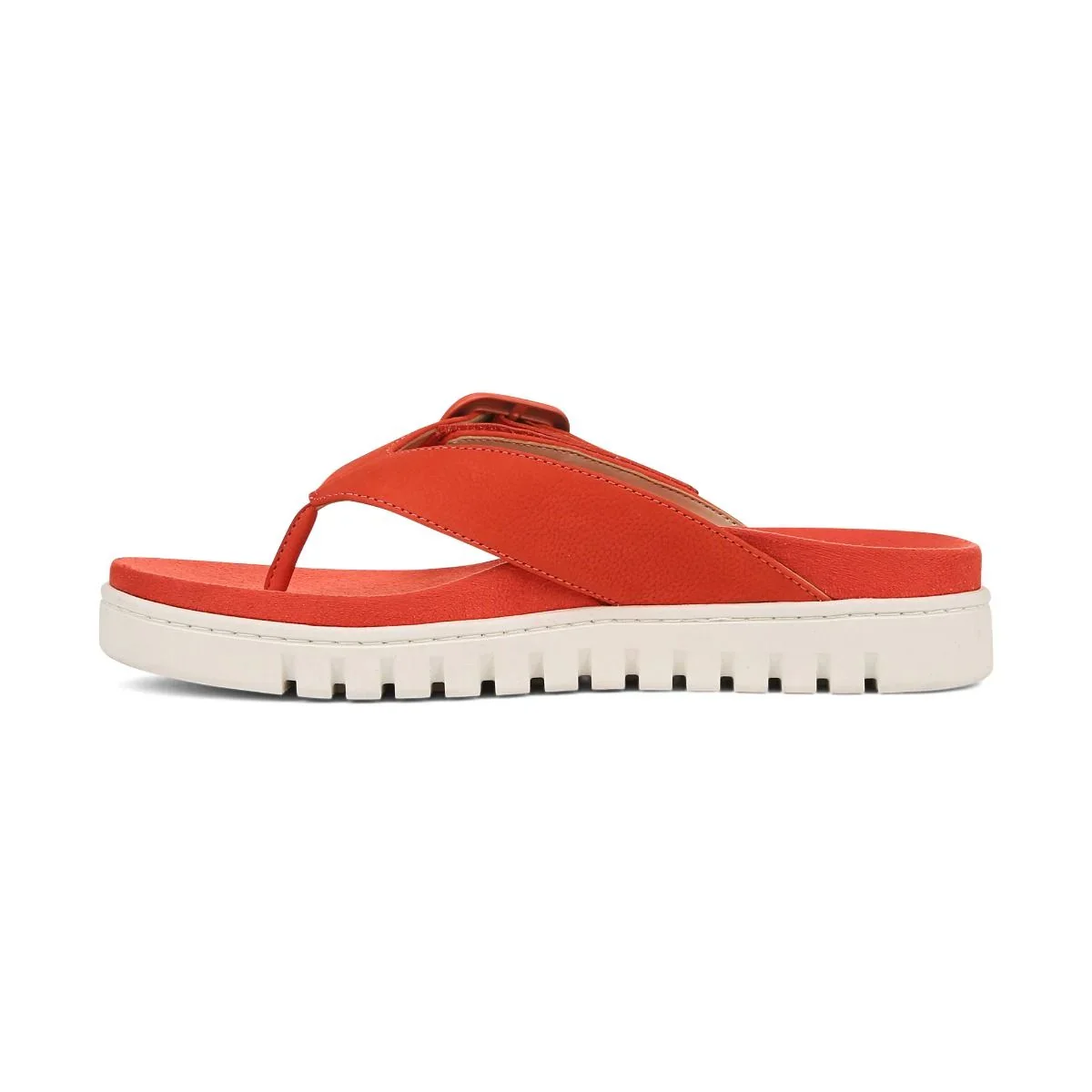 Vionic Women's Uptown Marin Toe Post Sandal Cherry Tomato Nubuck - Image 3