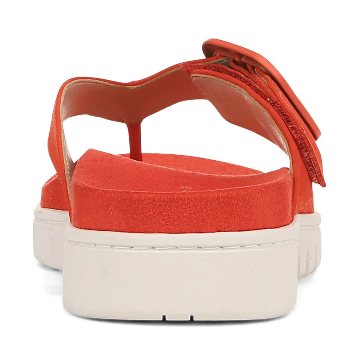 Vionic Women's Uptown Marin Toe Post Sandal Cherry Tomato Nubuck - Image 4