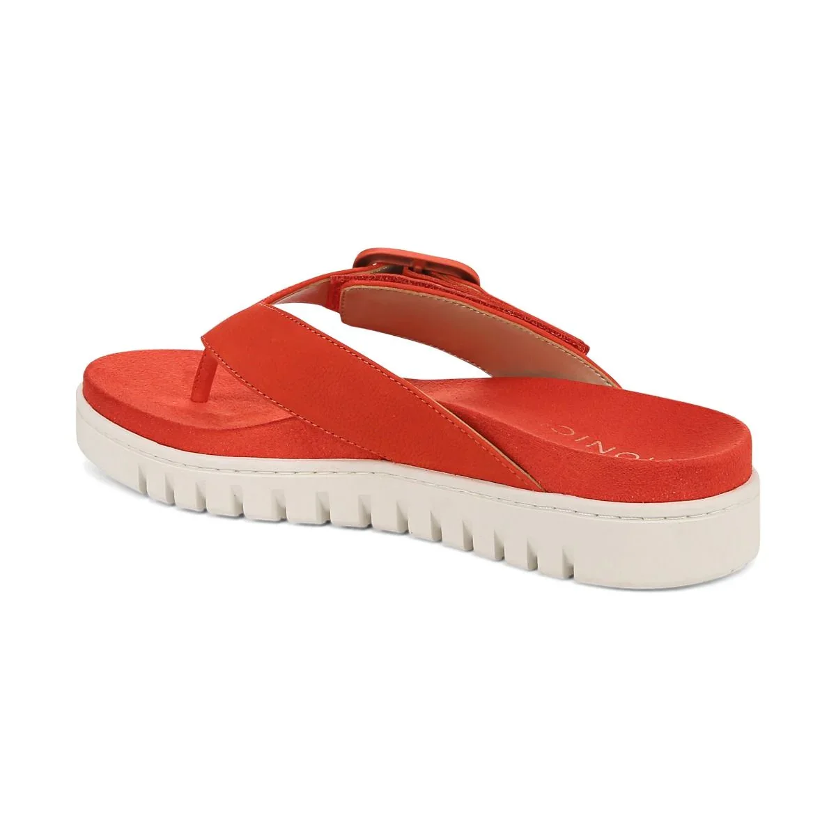 Vionic Women's Uptown Marin Toe Post Sandal Cherry Tomato Nubuck - Image 6