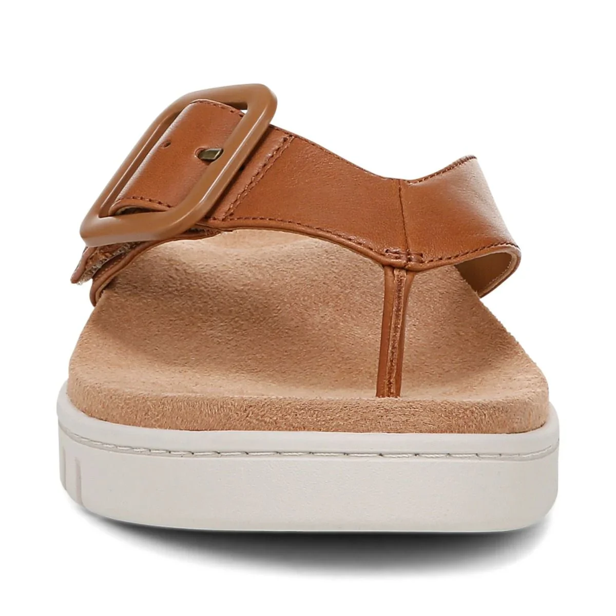 Vionic Women's Uptown Marin Toe Post Sandal Tan Leather - Image 2