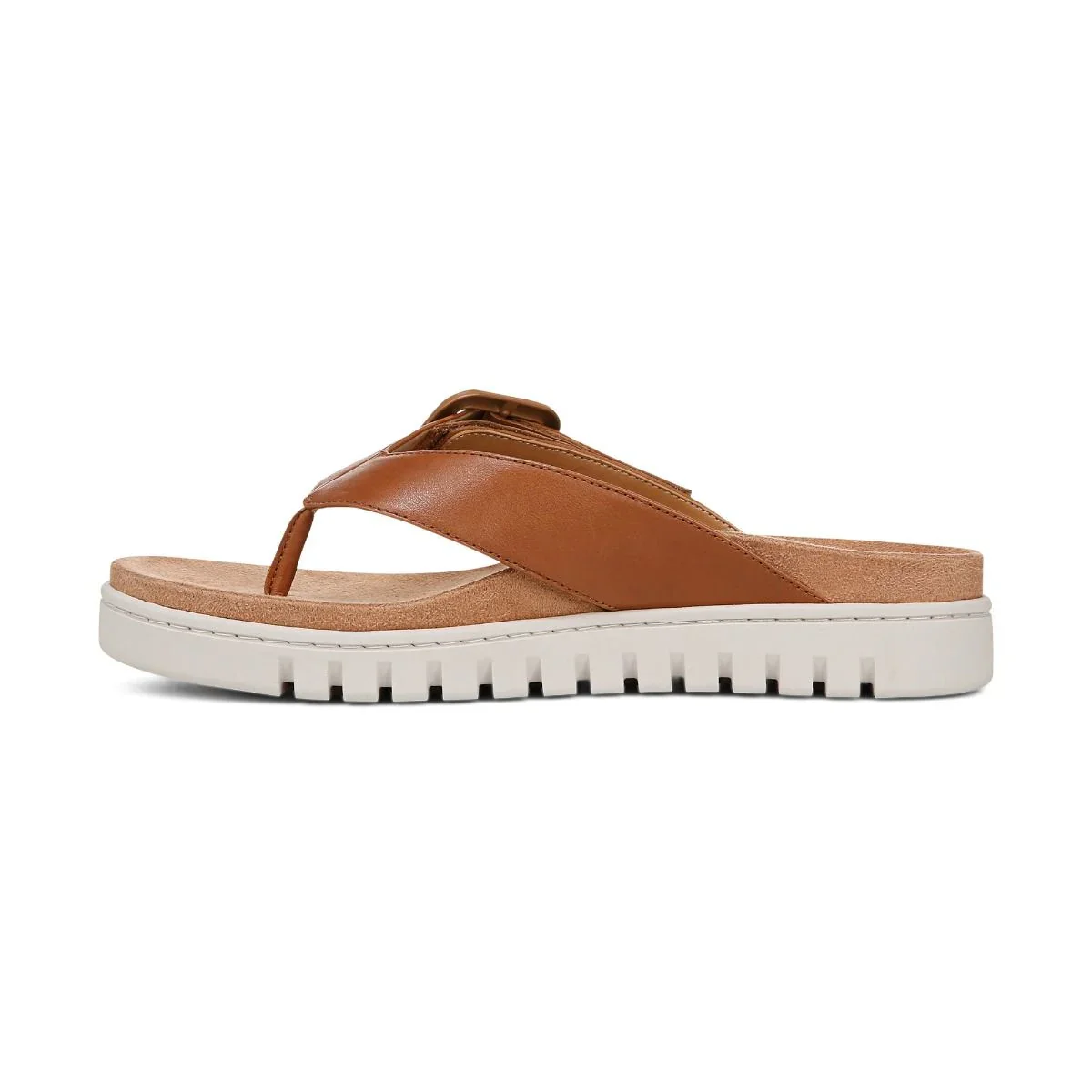 Vionic Women's Uptown Marin Toe Post Sandal Tan Leather - Image 3