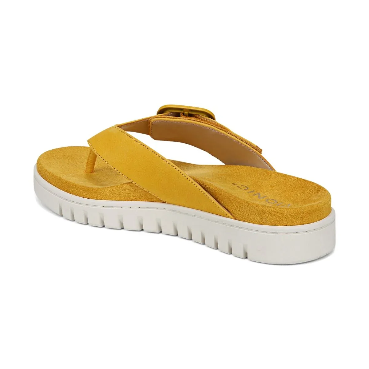 Vionic Women's Uptown Marine Toe Post Sandal Daffodil Nubuck - Image 6