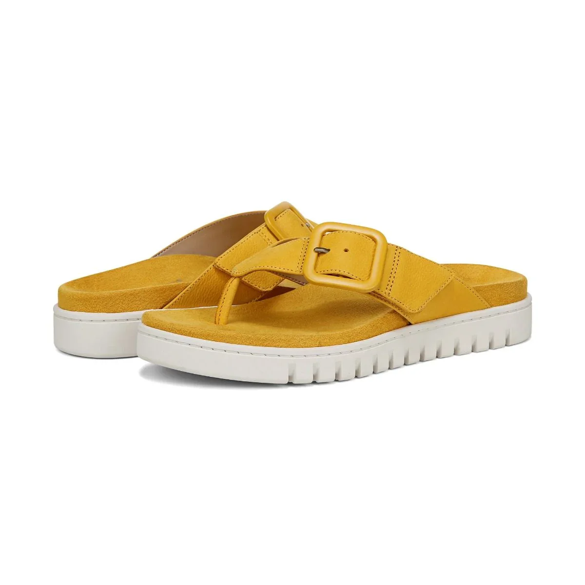 Vionic Women's Uptown Marine Toe Post Sandal Daffodil Nubuck - Image 7